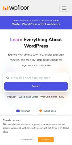 Forhåndsvisning av nettstedet WPFloor, medium fra USA for sponsede artikler