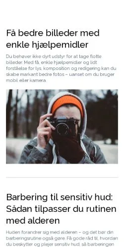 Podgląd witryny drengesager.dk, medium z kraju Dania do artykułów sponsorowanych