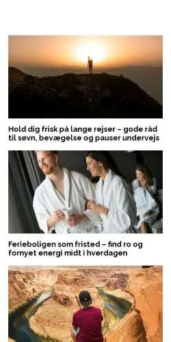 Anteprima del sito rejseporten.dk, media di Danimarca per articoli sponsorizzati