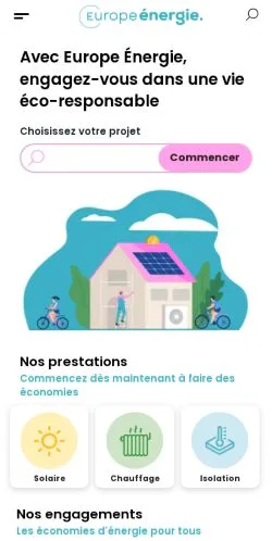 스폰서 기사용 프랑스 매체 Europe Energie 사이트 미리보기