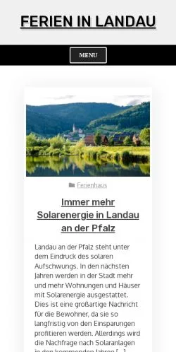 Podgląd witryny Ferien in Landau, medium z kraju Niemcy do artykułów sponsorowanych