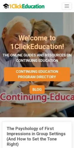 Aperçu du site 1ClickEducation, média de États-Unis pour articles sponsorisés