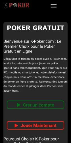 Podgląd witryny K-Poker, medium z kraju Francja do artykułów sponsorowanych