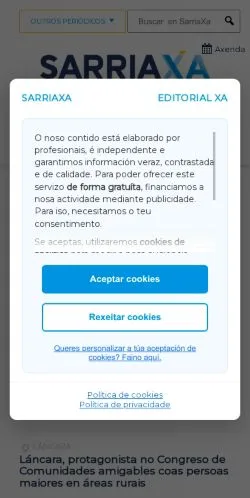 스폰서 기사용 미국 매체 SarriaXa 사이트 미리보기