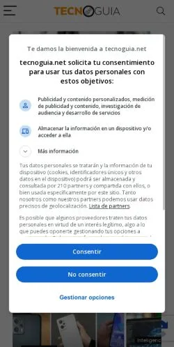 Anteprima del sito Tecnoguia, media di Spagna per articoli sponsorizzati