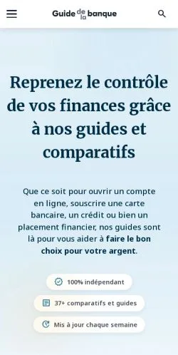 スポンサード記事向けのフランスメディア、Guide De La Banqueのサイトプレビュー