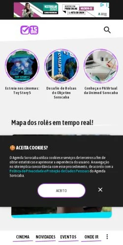 Anteprima del sito Agenda Sorocaba, media di Brasile per articoli sponsorizzati