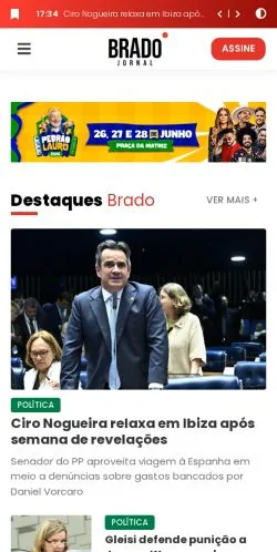 Anteprima del sito Brado Jornal, media di Brasile per articoli sponsorizzati