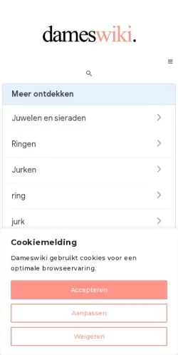 Vorschau der Website Dameswiki, Medium aus Niederlande für gesponserte Artikel