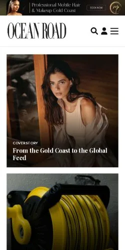 Anteprima del sito Ocean Road Magazine, media di Australia per articoli sponsorizzati