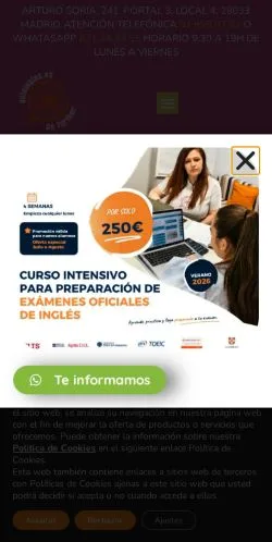 Anteprima del sito Aula Ingles, media di Spagna per articoli sponsorizzati