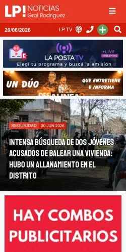 Anteprima del sito La Posta Noticias, media di Argentina per articoli sponsorizzati