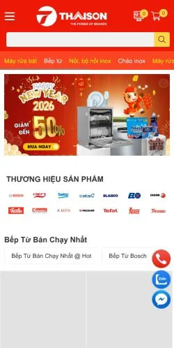 Anteprima del sito Bếp Thái Sơn, media di Vietnam per articoli sponsorizzati