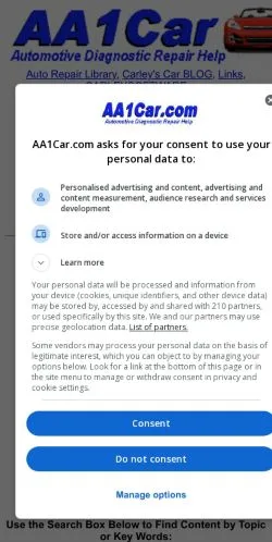 Pré-visualização do site AA1Car, meio de Estados Unidos para artigos patrocinados