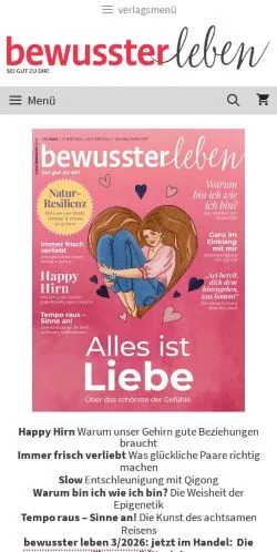 Anteprima del sito Bewusster Leben, media di Germania per articoli sponsorizzati