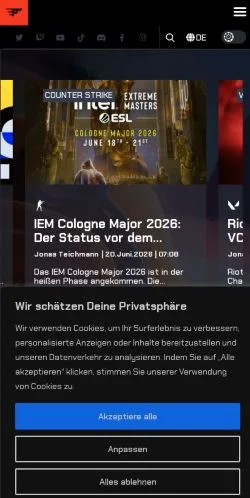 Anteprima del sito Fragster, media di Germania per articoli sponsorizzati
