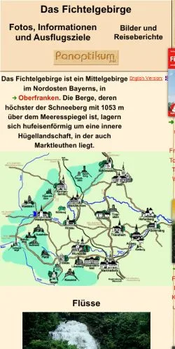 Anteprima del sito Das Fichtelgebirge, media di Germania per articoli sponsorizzati