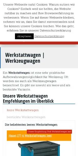 Anteprima del sito Mein Werkstattwagen, media di Germania per articoli sponsorizzati