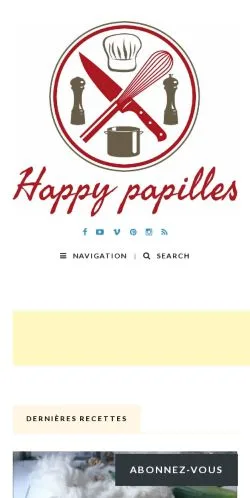 Anteprima del sito Happy Papilles, media di Francia per articoli sponsorizzati