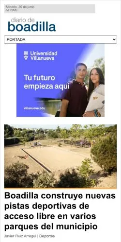 Podgląd witryny Diario De Boadilla, medium z kraju Hiszpania do artykułów sponsorowanych