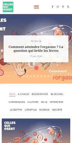 Anteprima del sito Celles Qui Osent, media di Francia per articoli sponsorizzati