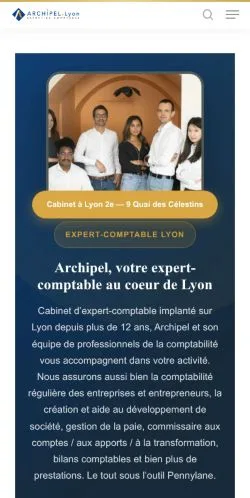 Anteprima del sito Archipel, media di Francia per articoli sponsorizzati