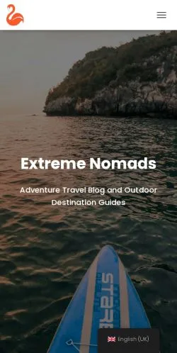 스폰서 기사용 영국 매체 Extreme Nomads 사이트 미리보기