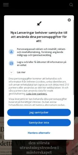Anteprima del sito Nyalanseringar, media di Svezia per articoli sponsorizzati