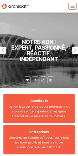 Anteprima del sito ArchiBat RH, media di Francia per articoli sponsorizzati