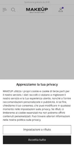 Aperçu du site Makeup, média de Italie pour articles sponsorisés