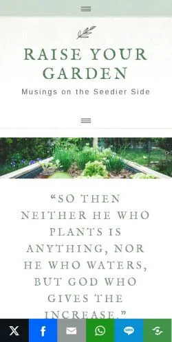 スポンサード記事向けのアメリカ合衆国メディア、Raise Your Gardenのサイトプレビュー