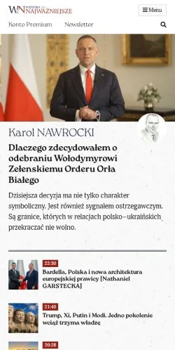 Podgląd witryny Wszystko Co Najważniejsze, medium z kraju Polska do artykułów sponsorowanych