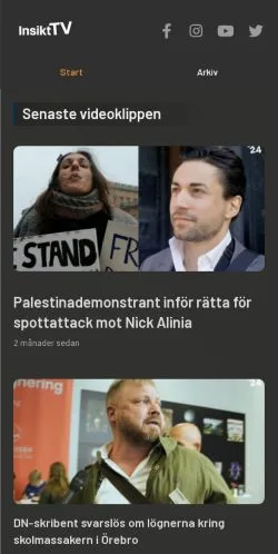 Podgląd witryny Exakt24, medium z kraju Szwecja do artykułów sponsorowanych