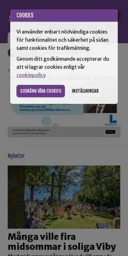 Anteprima del sito Sydnärkenytt, media di Svezia per articoli sponsorizzati