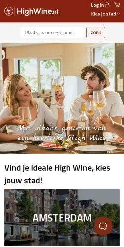 Preview of the Highwine website, a media outlet in Netherlands for sponsored articles