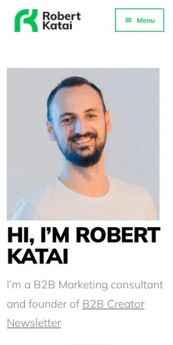 Anteprima del sito Robert Katai, media di Stati Uniti per articoli sponsorizzati