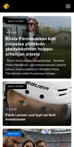 Vorschau der Website Faneille, Medium aus Finnland für gesponserte Artikel