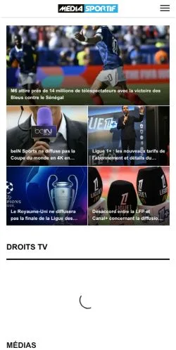 Anteprima del sito Accueil, media di Francia per articoli sponsorizzati