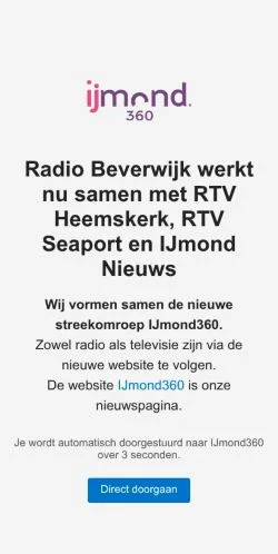 Podgląd witryny Radio Beverwijk, medium z kraju Holandia do artykułów sponsorowanych