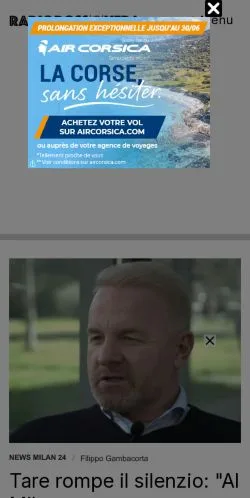 Anteprima del sito Radio Rossonera, media di Italia per articoli sponsorizzati
