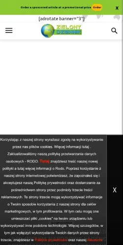 Vista previa del sitio Zielony Dziennik, medio de Polonia para artículos patrocinados