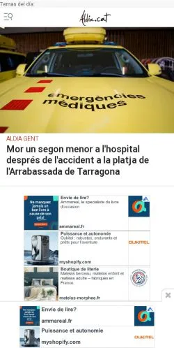 Anteprima del sito Aldia, media di Stati Uniti per articoli sponsorizzati