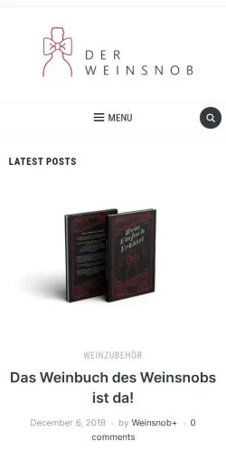 Anteprima del sito Der Weinsnob, media di Germania per articoli sponsorizzati
