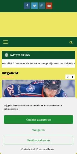 Anteprima del sito Haagse Topsport, media di Paesi Bassi per articoli sponsorizzati