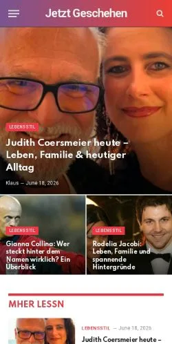 Anteprima del sito JetztGeschehen, media di Germania per articoli sponsorizzati