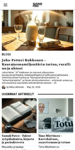 Pré-visualização do site suomifeed -, meio de Estados Unidos para artigos patrocinados
