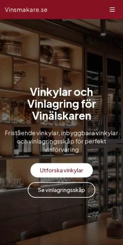 Podgląd witryny Vinsmakare, medium z kraju Szwecja do artykułów sponsorowanych