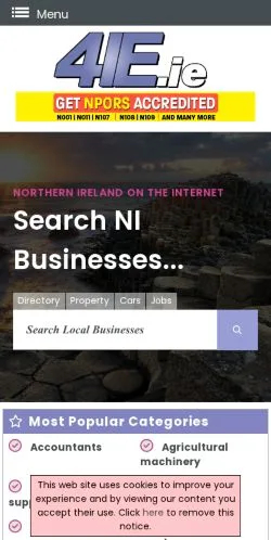 Anteprima del sito 4IE, media di Irlanda per articoli sponsorizzati