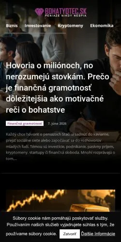 Anteprima del sito Bohatý Otec, media di Slovacchia per articoli sponsorizzati