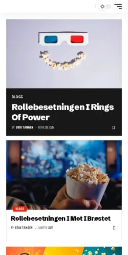 Anteprima del sito Norske Filmportalen, media di Stati Uniti per articoli sponsorizzati